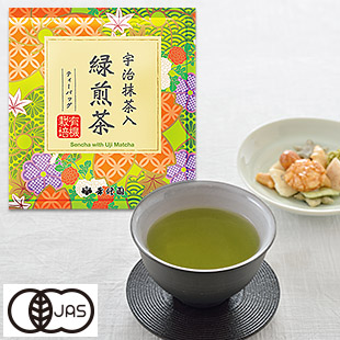[KOSYUEN] JAS Organic Sencha with Uji Matcha  60pcs（Tea Bag)