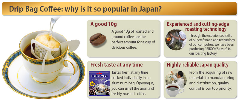 ブルックスのドリップバッグコーヒーが、日本で人気の理由は？